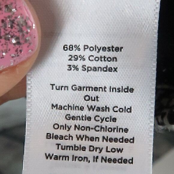 TALBOTS BLACK & WHITE LONG BELL SLEEVE SCOOP BACK NECK STRETCH KNIT TOP SIZE XS - Picture 3 of 8